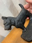 Vintage antique Cast Iron Black Scotty Scottish Terrier Dog Bookend 5 