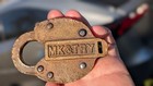 Mk try Missouri Kansas   Texas Ry  High Grade Ore Railroad Cast Lock Scarce