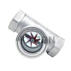 Npt 1 4-2   Eccentric Impeller Sight Glass Water Flow Indicator Meter Dn8-50mm