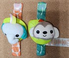 Bright Starts Rattle   Teether Wrist Pals Toy Monkey   Elephant Infant Baby
