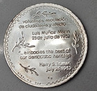 Low   1972 Puerto Rico Marin Truman Proof 925 Sterling Silver Medal Token Plata