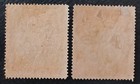 Barbados 1920 1 2d   1d Used Victory Mi 111-2 Scott 141-2 Vf 7520-1