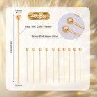 400 Pcs 14k Gold Plated Ball Head Pins 20mm Jewelry Making