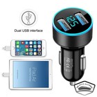 Dual Ports 3 1a Usb Car Cigarette Charger Lighter Digital Led W o Voltmeter