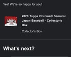 2026 Topps Chrome Baseball Team Samurai Japan Collection Collectors Box Presale