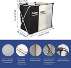 160l Waterproof Laundry Basket  Collapsible Hamper With Handles  No Wheels