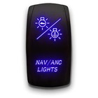 Laser Etched Toggle Switch 20a 12v - Blue Nav Anc Lights