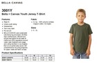 Bella   Canvas Youth Jersey Short-sleeves Cotton T-shirt 3001y