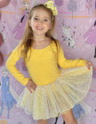Girls Ballet Long Sleeve Skirted Leotards With Tutus Skirt Dance Dress Ballerina