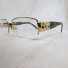 Versace Eyeglasses Frame 1175-b 1002 Women s Gold Half Rim Rectangular 53-17-135