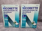 2x 100 Nicorette Gum White Ice Nicotine 2mg  200 Total Exp 1 2028  Stop Smoking