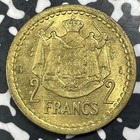  1945  Monaco 2 Francs  many Available   1 Coin Only  High Grade  Beautiful 
