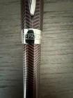Parker Duofold Prestige Rollerball Pen - Burgundy Chevron Chrome Trim