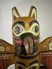 Patrick Seale Alaska Black Diamond Totem Pole Fog Woman Cedar Signed 16 5 