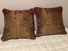 Croscill Galleria Tuscan Red Brown Set Of 3 Throw Pillows