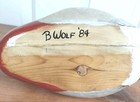 Vintage 1984 Hand Carved Wooden Mallard Duck Decoy - Signed B  Wolf - Glass Eyes