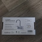 Krowne Silver Series 4  Center Wall Mount Faucet 3-1 2  Gooseneck Spout 10-400l