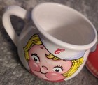 Original   Vintage Campbell s Kids Face Soup Mugs  lot Of 3  Excellent Condition