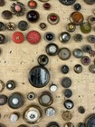 Antique Vintage Button Lot Glass Metal Enamel Jeweled Victorian Estate 