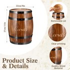 Wedding Oak Whiskey Barrel Card Box With Slot Gift Card Box Holder Wine Barre   
