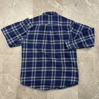 Vintage Woolrich Flannel Shirt Jacket Mens Medium Blue Black Plaid Workwear
