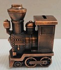 Copper Metal Locomotive Engine Train Bank New Unused 