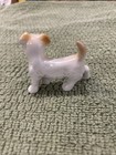 Vintage Ceramic Porcelain Dog Tan  White Made In Japan