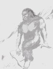 Art Work Original Pencil Drawing 11 X 7  Big Foot 