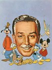 Walt Disney Studio Character Art Four  4  Fan Cards 1970 s Illustrated 5  X 7 