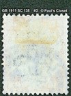 Gb 1911 Sc 138 King Edward Vii Carmine   Dull Green 1sh Ung Hand Cancel F vf  3