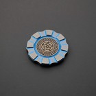 New  Hitex X Brnly  keep To The Light  Blue Anodized Titanium Edc Chip Collab