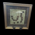 Pewabic Pottery Custom Made Iridescent Jewelry Set In Custom Frame