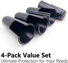 4-pack Alto Saxophone Clarinet Mouthpiece Cap - Plastic Protective Cover With Li