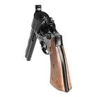 New Python 357 Style Revolver Toy Cap Gun 123 6 Black For Movies   Gaming Props
