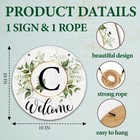 Letter C Wreaths Welcome Sign For Front Door 10x10 Inch Alphabet Decor New