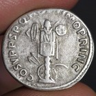 Emperor Trajan Denarius Ancient Rome Silver Coin 103ad Military Trophy Vf