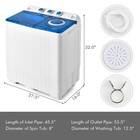 Costway Portable 26lbs Semi-automatic Twin Tub Washing Machine W  Drain Pump