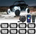 8 Pods Rgbw Led Rock Lights Kits  Car Underglow Underbody Neon Lights App remote