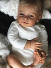 Realistic 22in Reborn Baby Dolls Real Life Newborn Cloth Body Awake Kids Toy