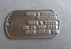 Wwii Dog Tag With Address Of Next Of Kin