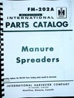 International Manure Spreader Part Manual 155 75 125 130 160 175 102 101 150 103
