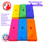 1221 Pk6 Big Wood Oblong Bonka Bird Toys Parrot Foot Craft Talon Cage Part Toy