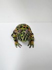Olivia Riegel Green Orange Enamel Red Crystals Frog Shape Trinket Box