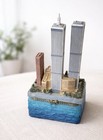 Vintage World Trade Center Hinged Trinket Box Twin Towers Pre 9 11 W trinkets Ny