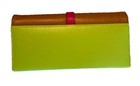 Ili Genuine Leather Hard Eyeglass Case With Rfid In Sage Multi