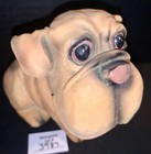 Resin Sad Eyes Bulldog Figurine Carved Look