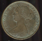1864 Nova Scotia Canada 1 Cent   800k Mintage Circulated   Km 8 2  free Shipping