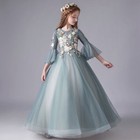 Blue Lace Flower Kids Dresses Girl Dresses Party Ball Gowns Pageant Dresses 