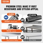 Vevor 24 x30  Stainless Steel Work Table Commercial Food Prep Table With Casters