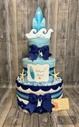 Baby Diaper Cake Surfer Surfing Coast  Shower Centerpiece Gift Newborn Surf